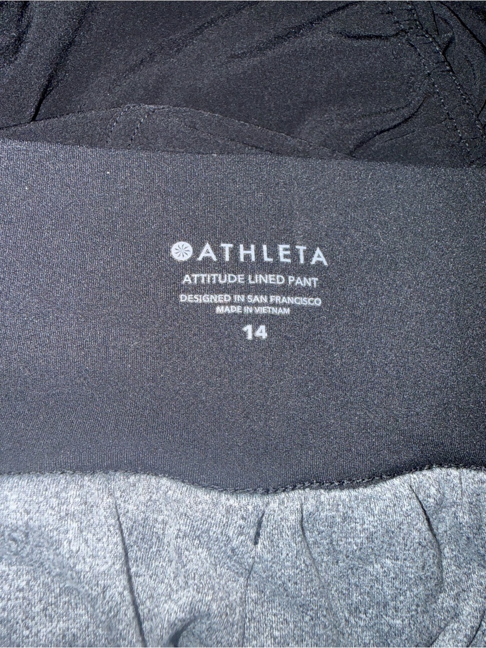 Athleta Black Men's Jogger Pants with Drawstring- Attitude Lined Pants - Picture 5 of 5